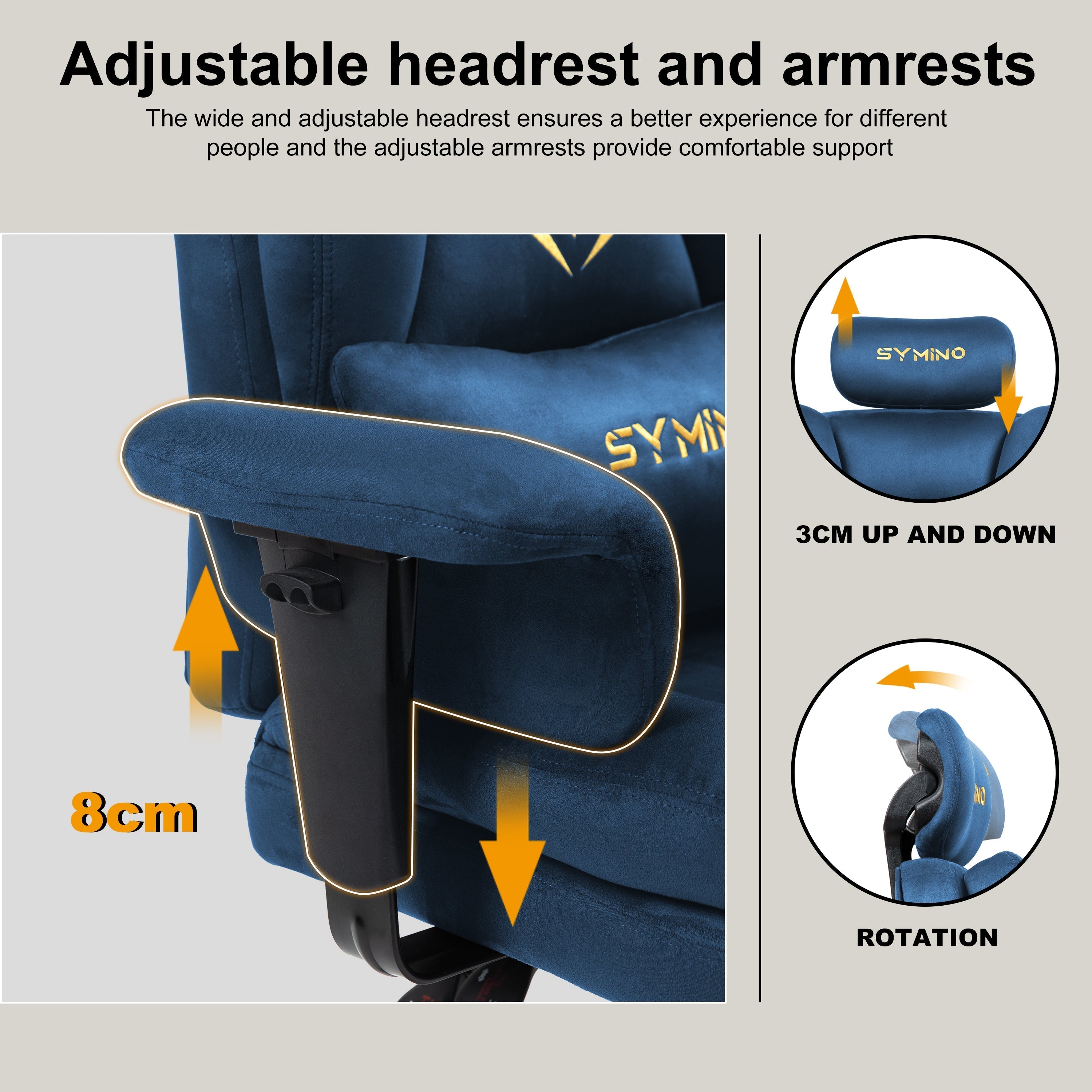 Symino Chaise Gaming Ergonomique